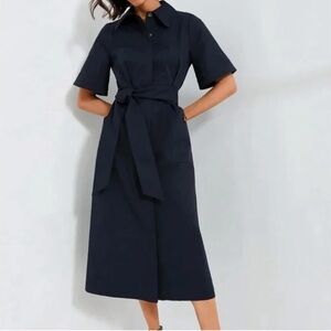 Tuckernuck Navy Jacqueline Dress with Belt NWOT never worn